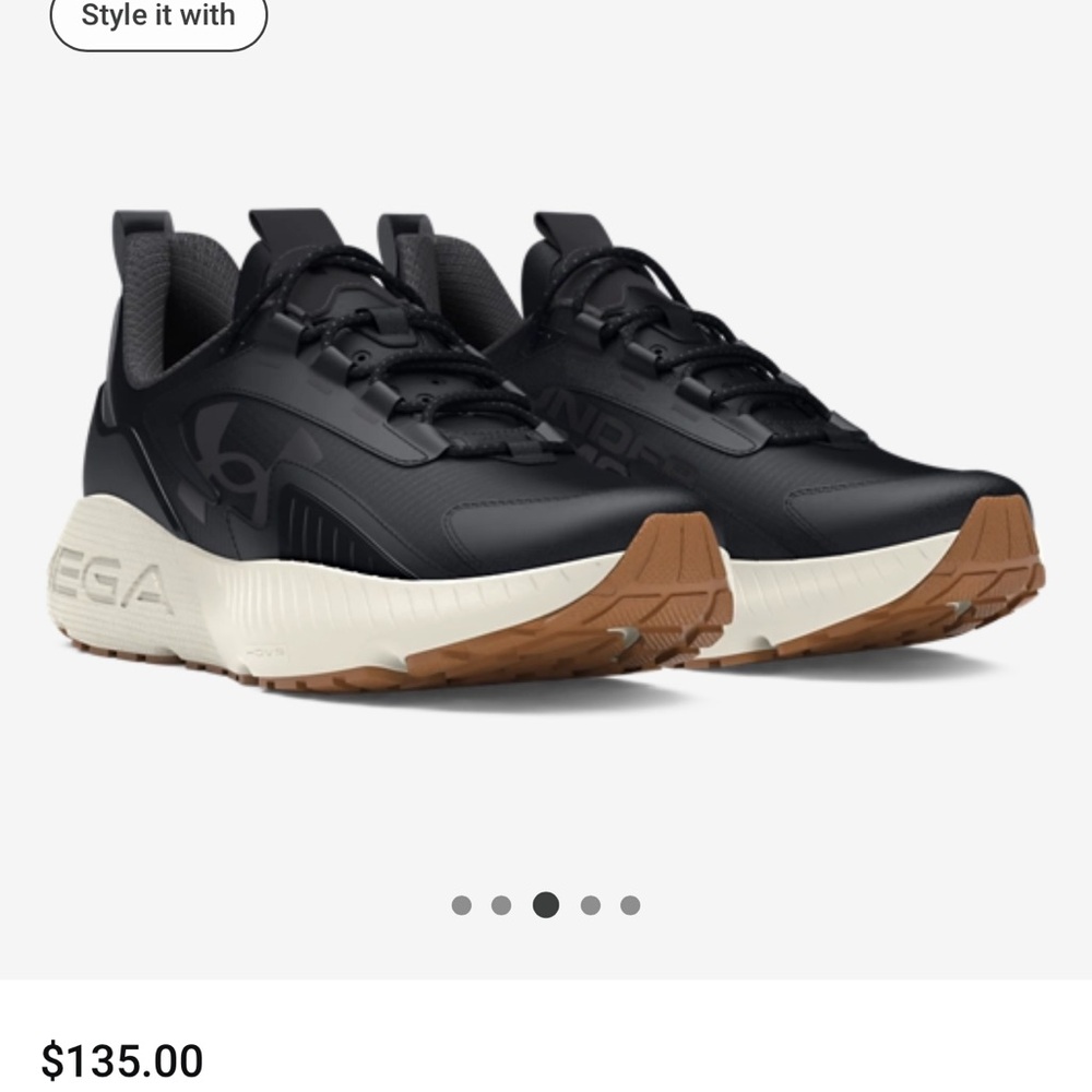 Under Armour Black and Tan Sneakers Modern Casual Design